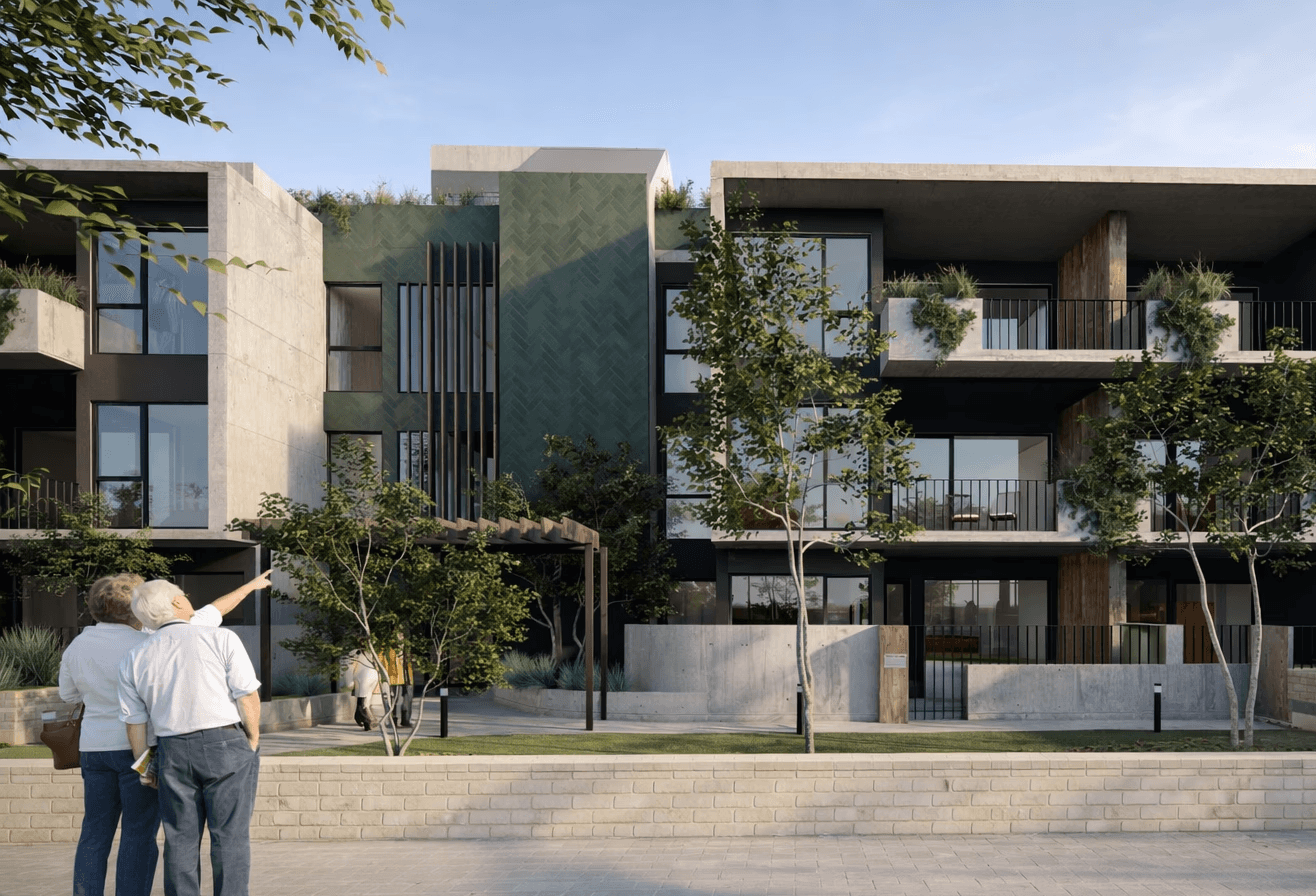 Geometric wooden wall panels with angled shapes and warm highlights.