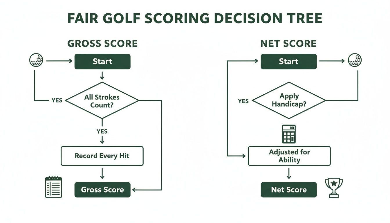 Infographic about scoring in golf explained
