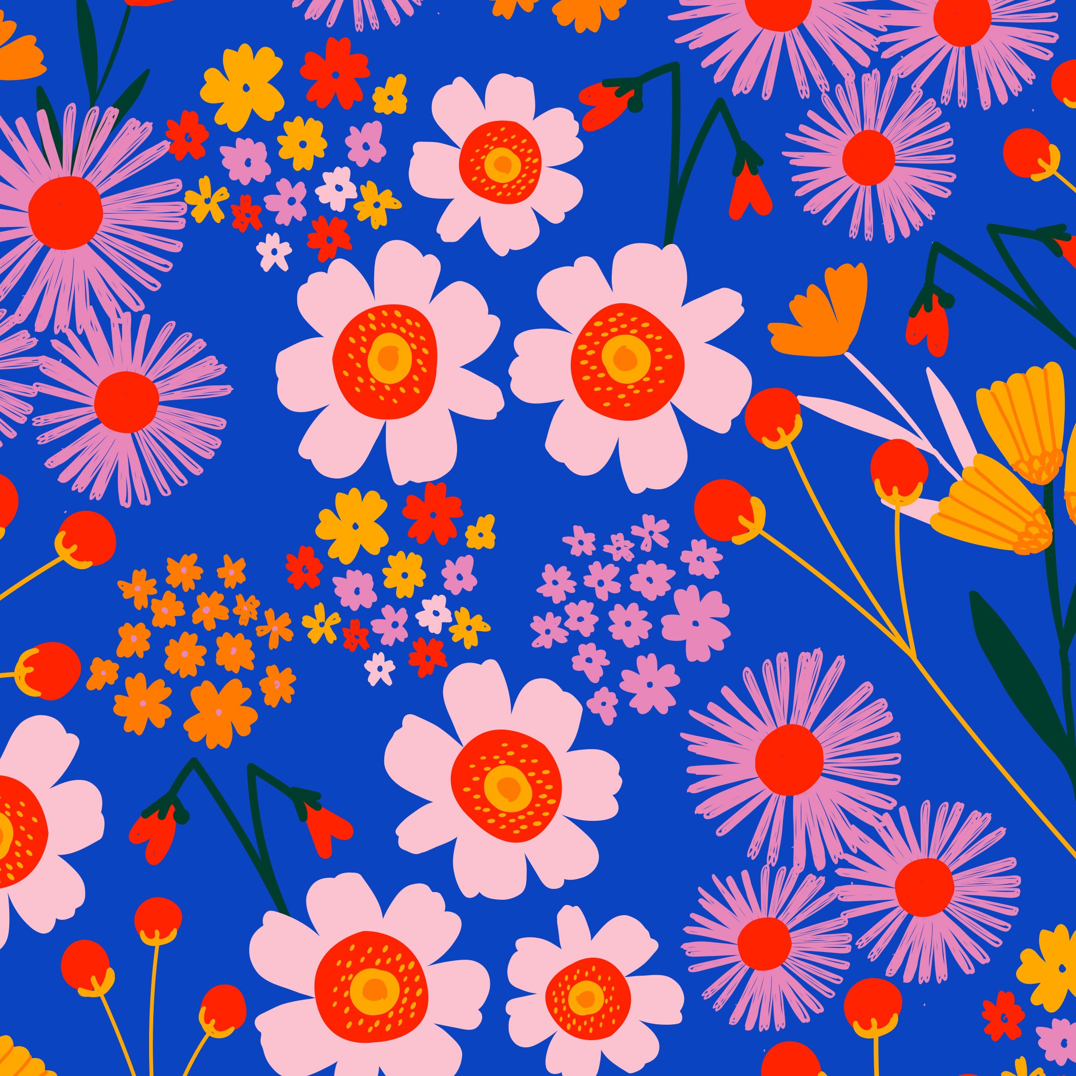 Pink flowers electric