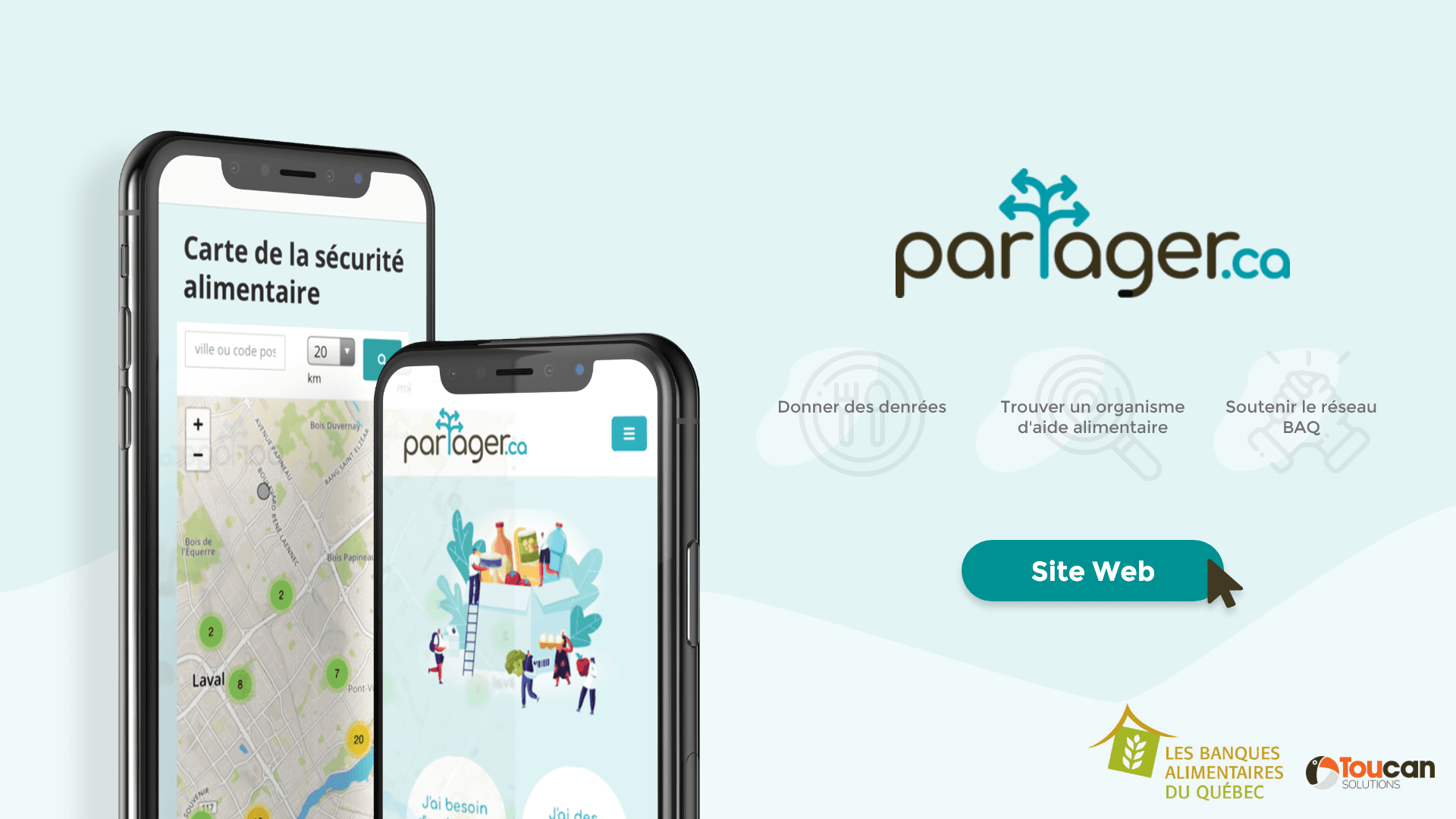 partager, partager.ca plateforme d'échange de denrées alimentaires,  mutualisation, achat groupé, OBNL, Québec