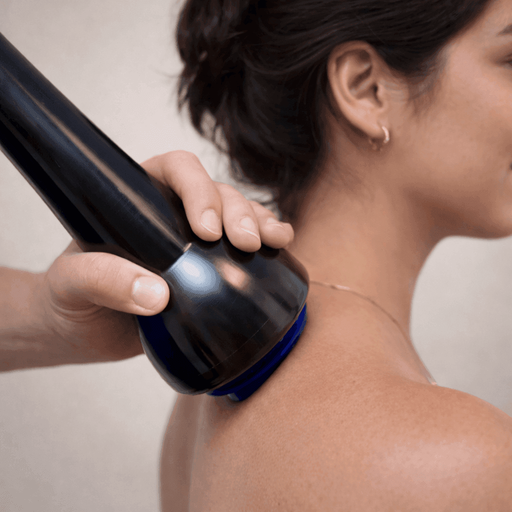 Patient receiving shockwave therapy