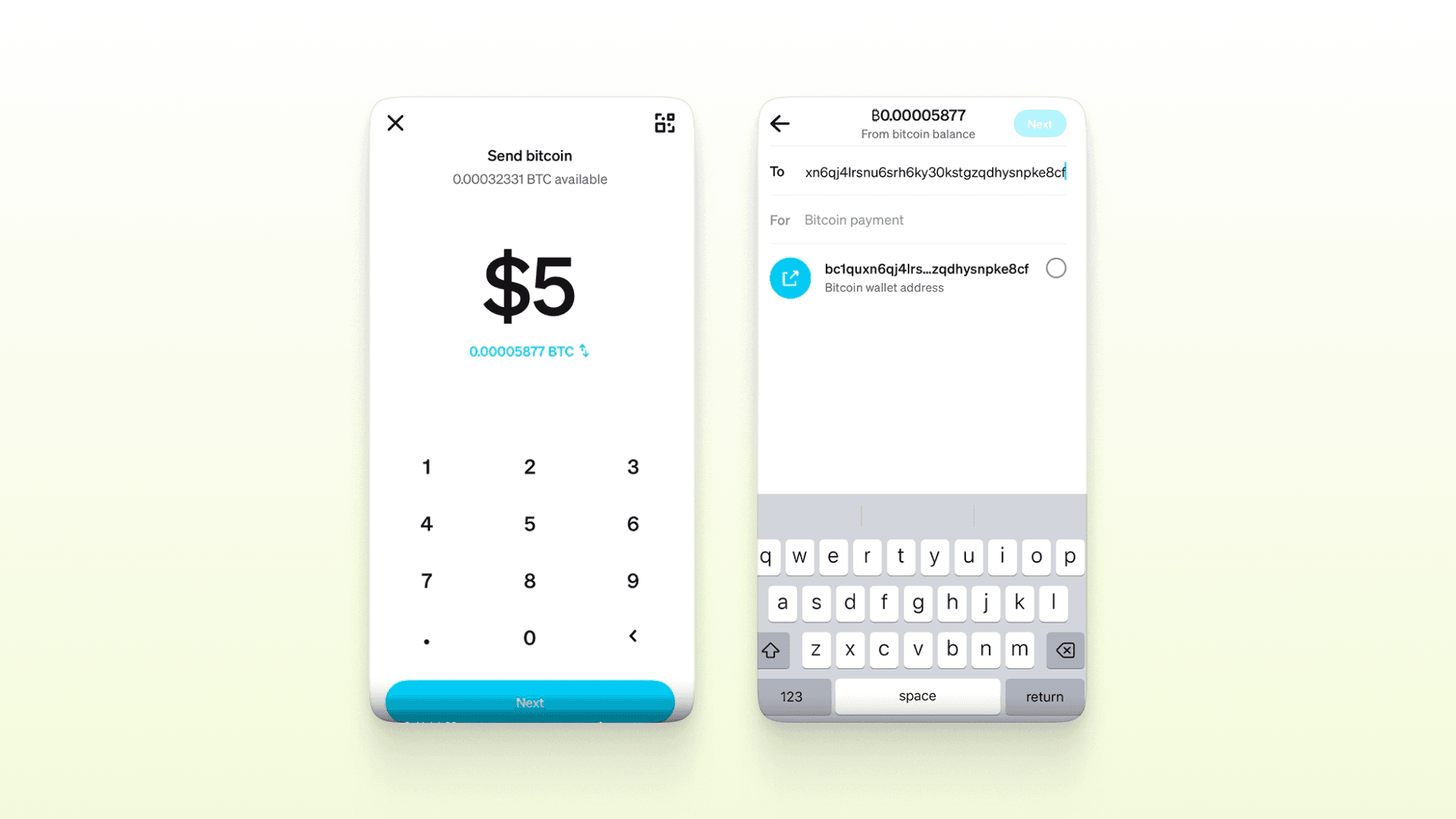 payment screen