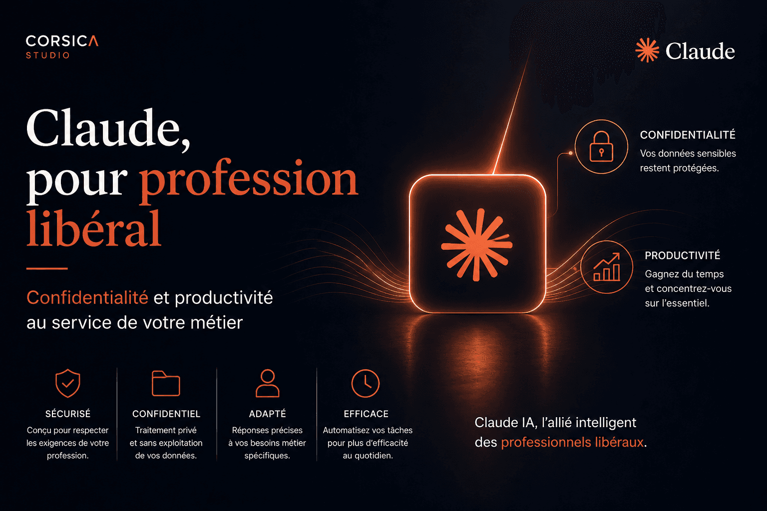 Claude pour profession libérale : confidentialité et productivité