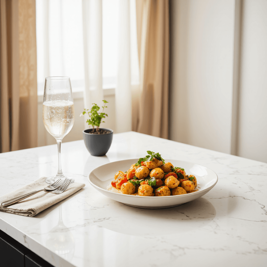 product photography of Gourmet Ready-to-Eat Meal