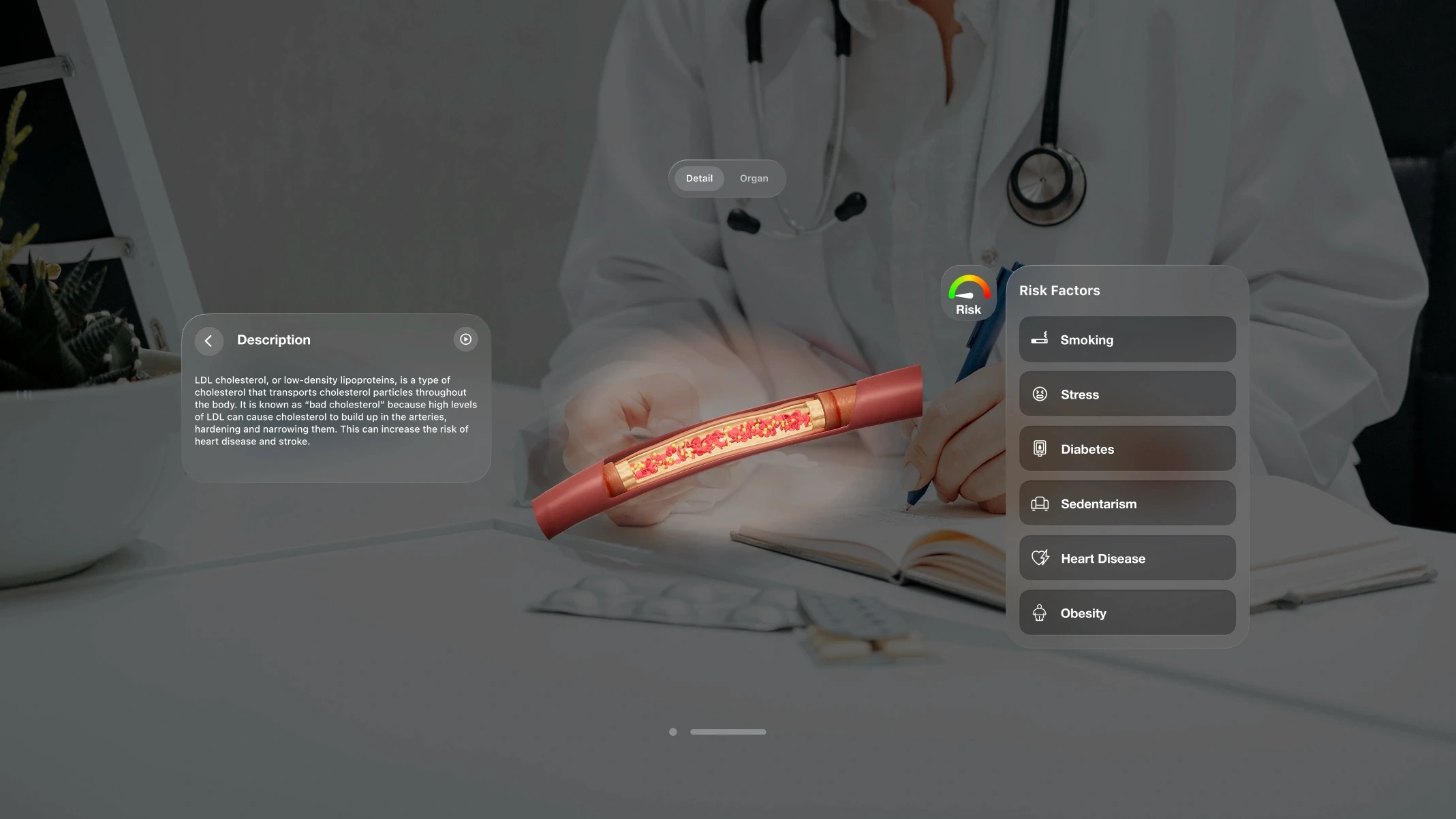 Patient education and informed consent platform using VR to help patients understand procedures and treatment options.