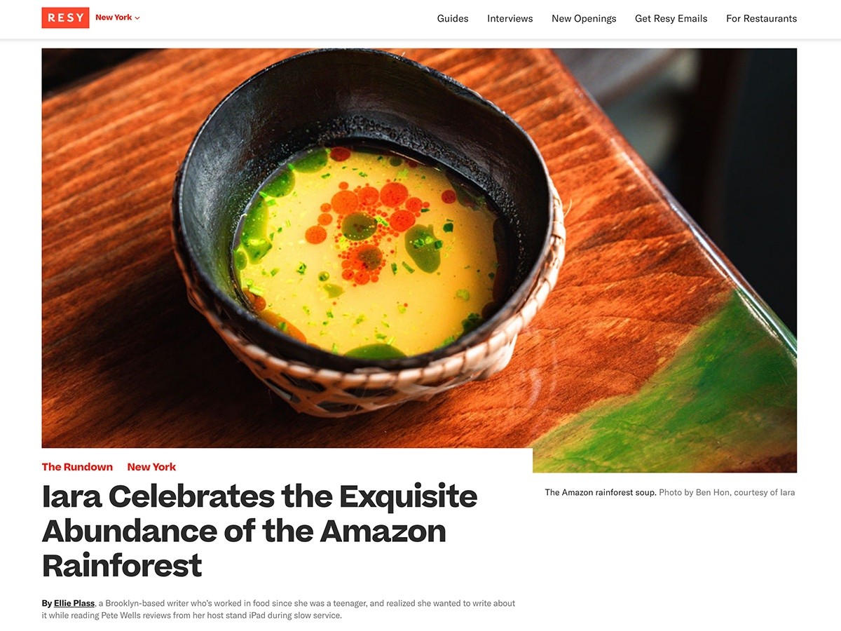 Resy article on iara