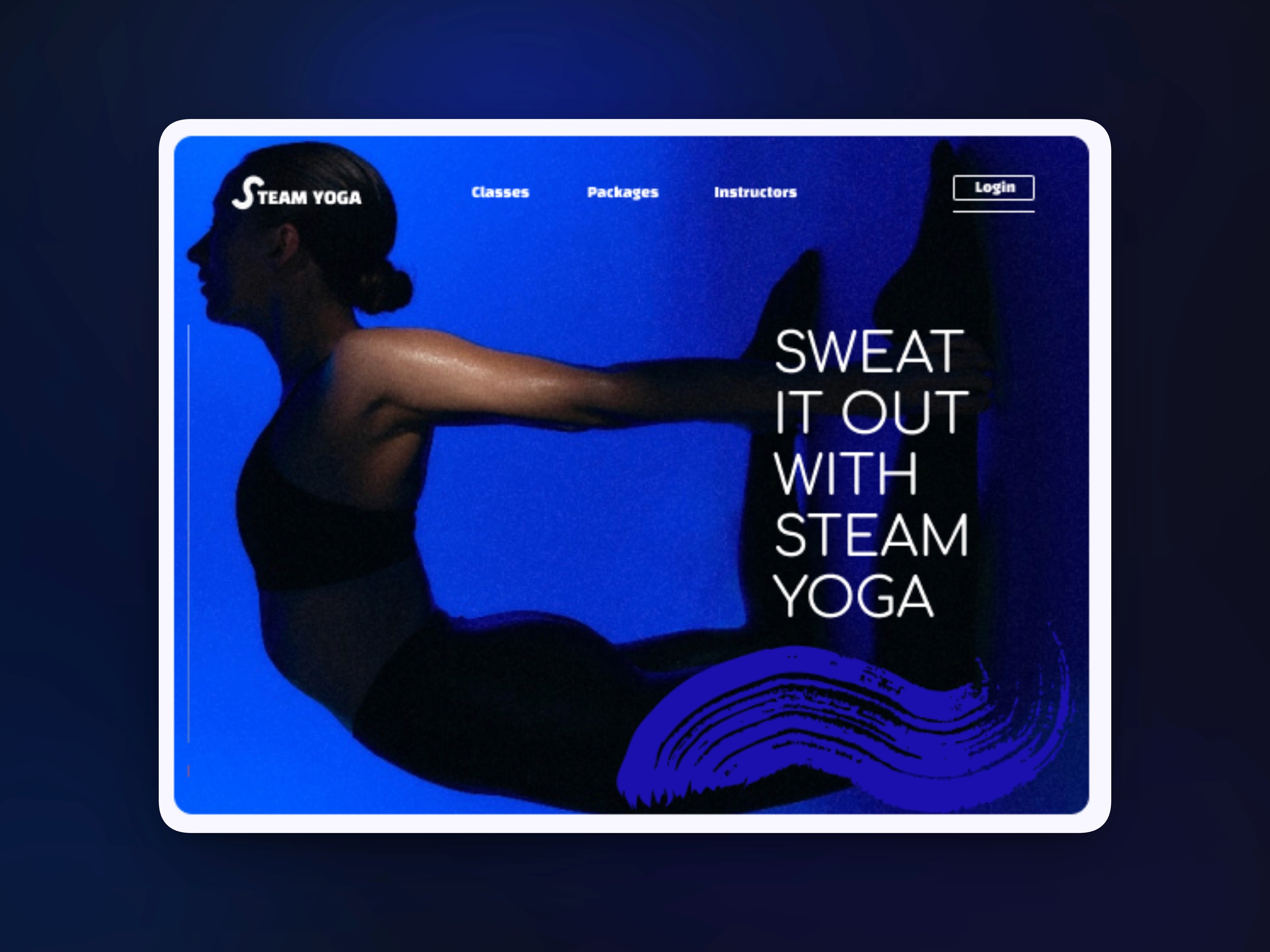 Wellness studio web design for sauna and yoga boutique services.