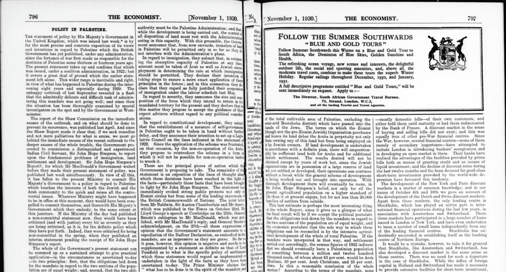 POLICY IN PALESTINE.