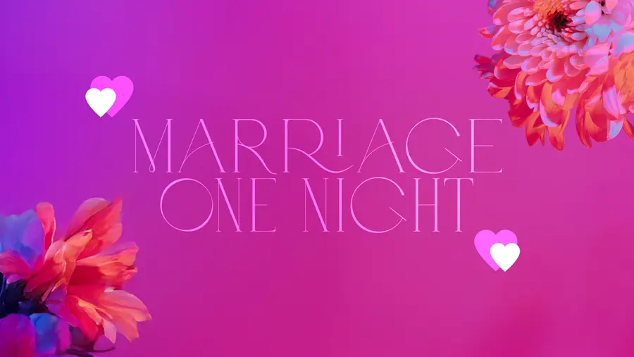 Title with hearts around the text & flowers in the corner