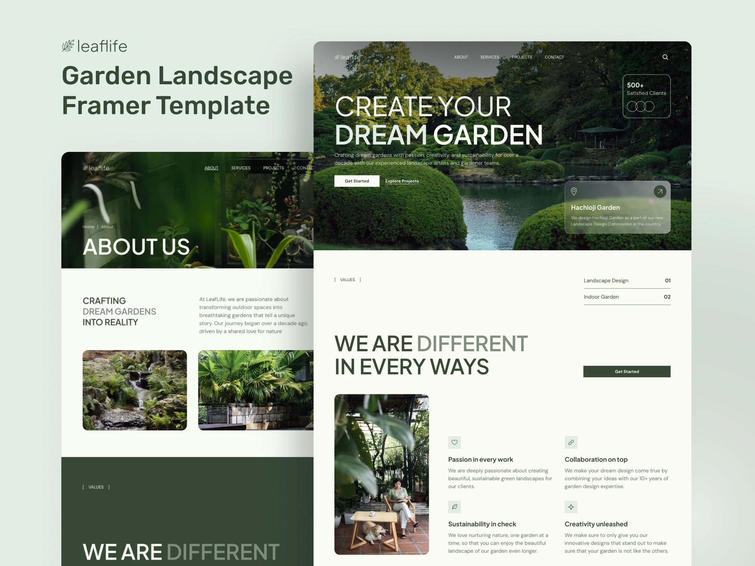 leaflife garden landscape website