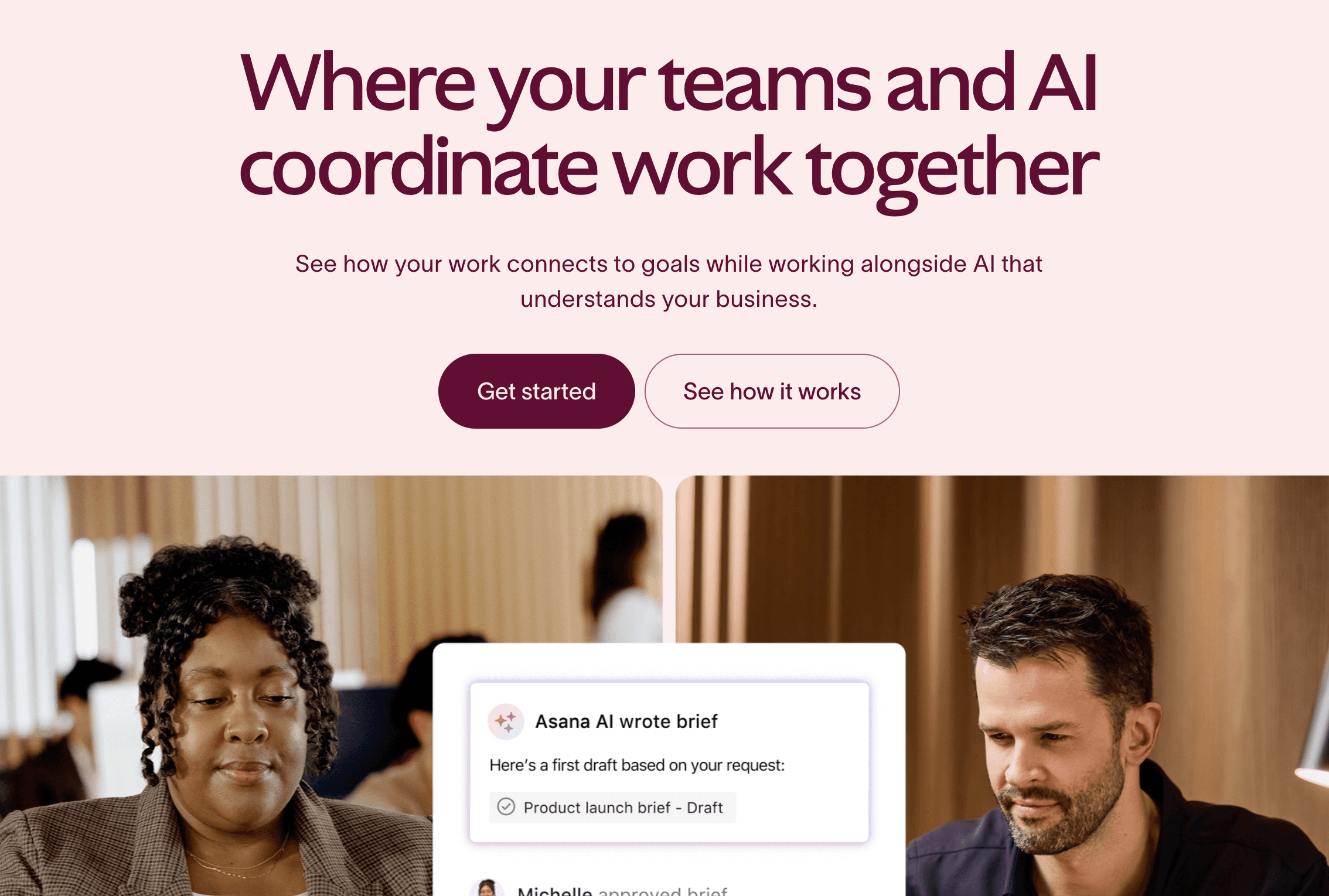 Screenshot of the Asana Homepage