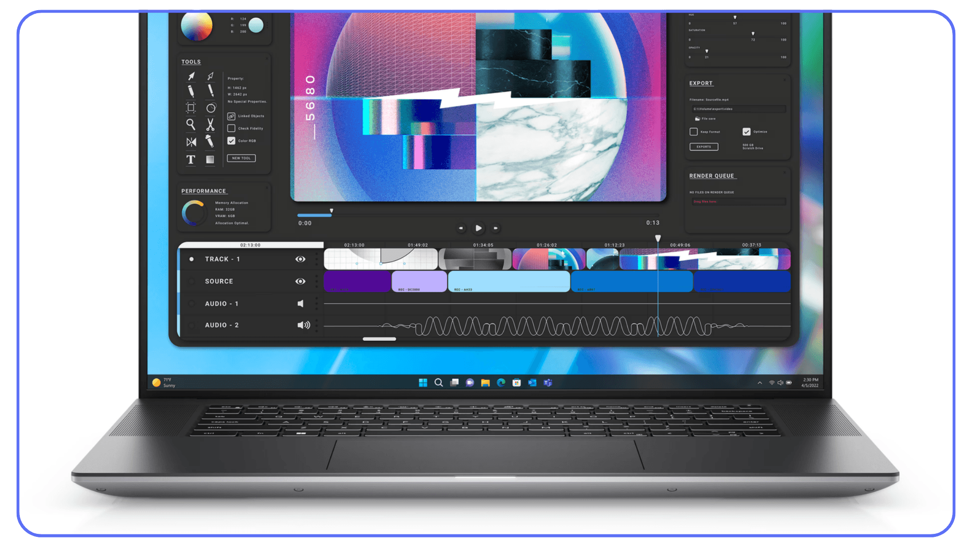 Dell Precision workstation laptop designed for architecture, BIM management, and Revit performance.