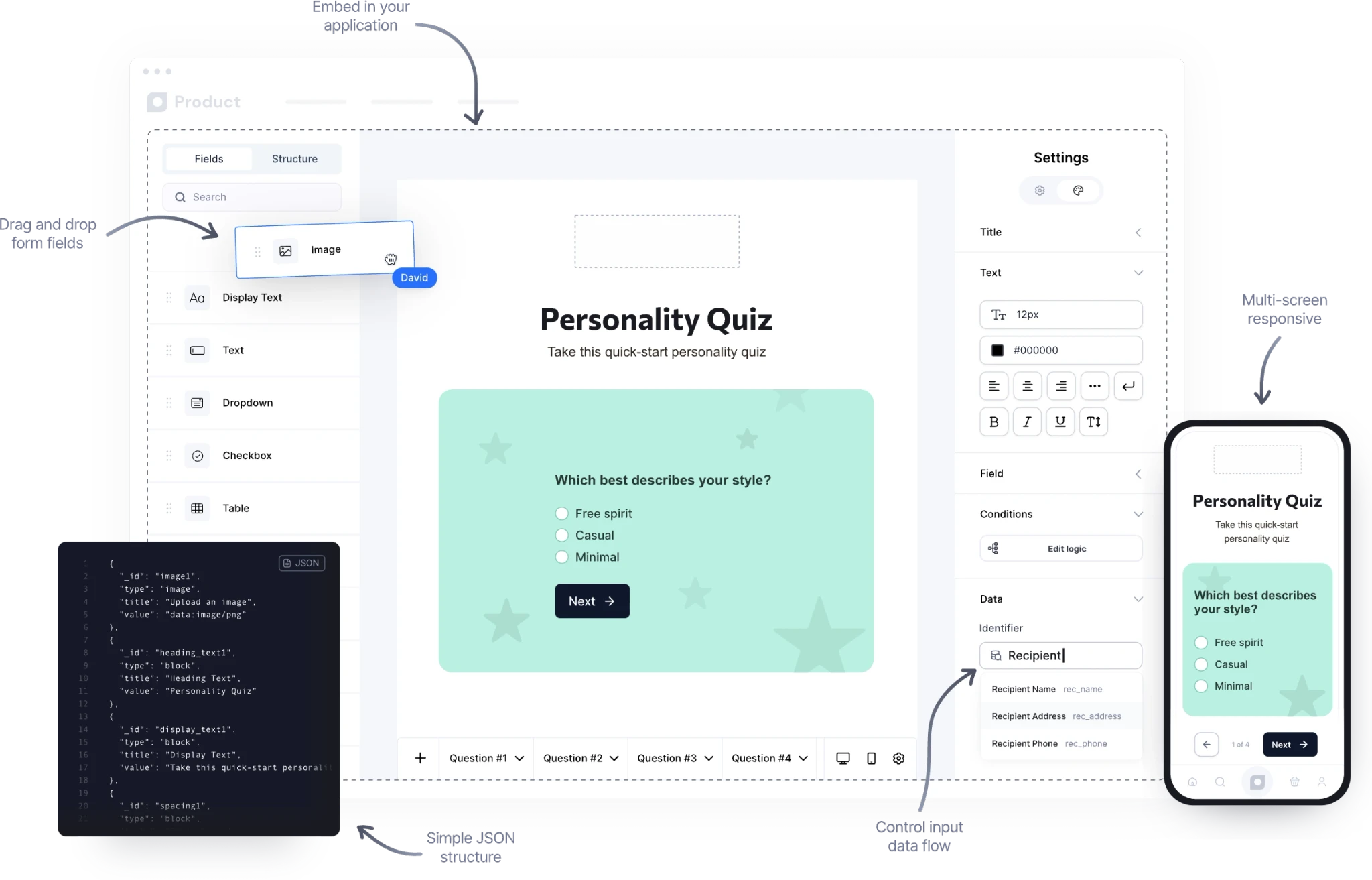 quiz builder for developers