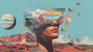 A colorful mosaic tunnel wall is shown.