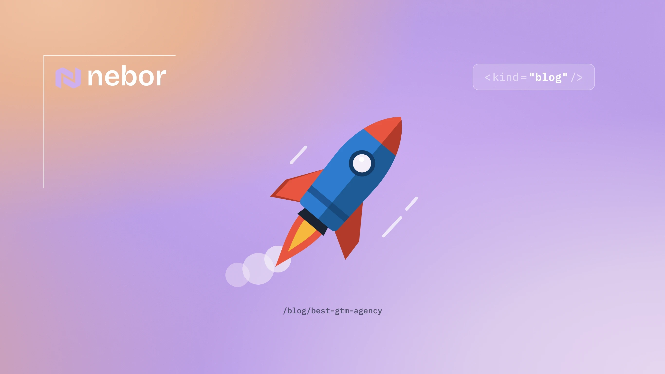 Illustratie bij het beste GTM-bureau: een 3D-raket die opstijgt, een sales-led go-to-market-bureau dat een B2B-product naar de markt brengt