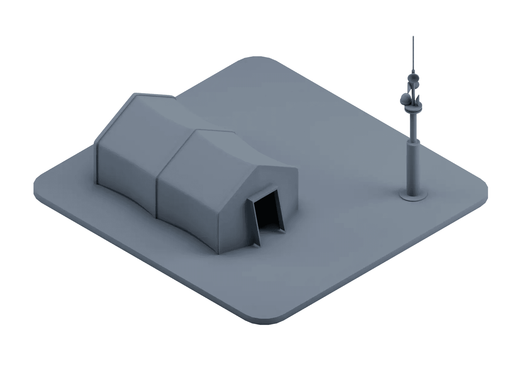 Ground station 3d render