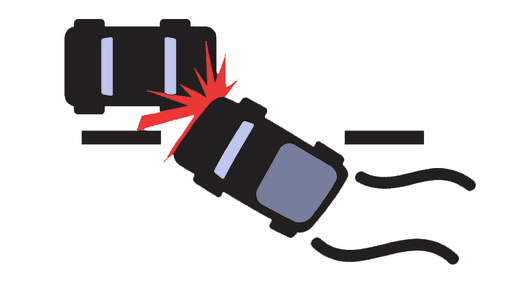 car accident on road art