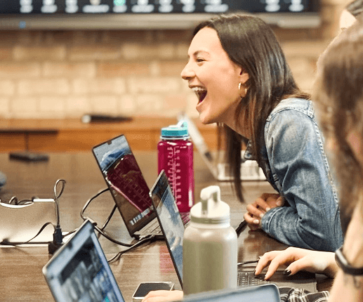 Woman with color palette