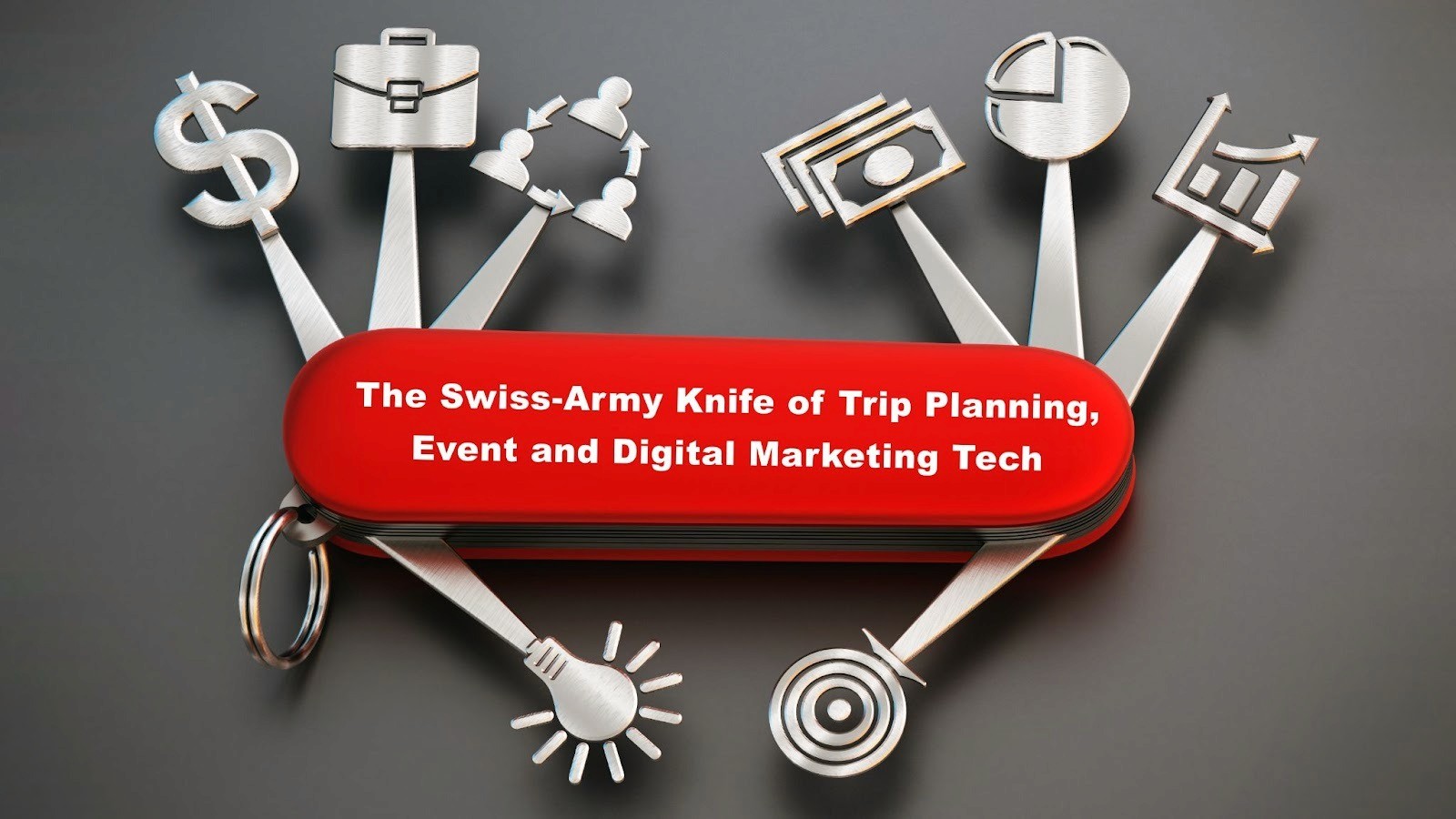 "Swiss-Army knife concept representing Solutionz's SMARTtools suite for business growth, engagement, and community impact in digital marketing."
