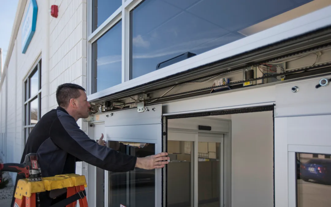Professional maintenance of an automatic sliding door system