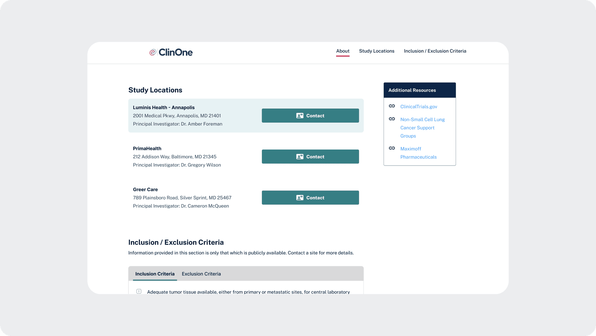 Dashboard view of integrations page