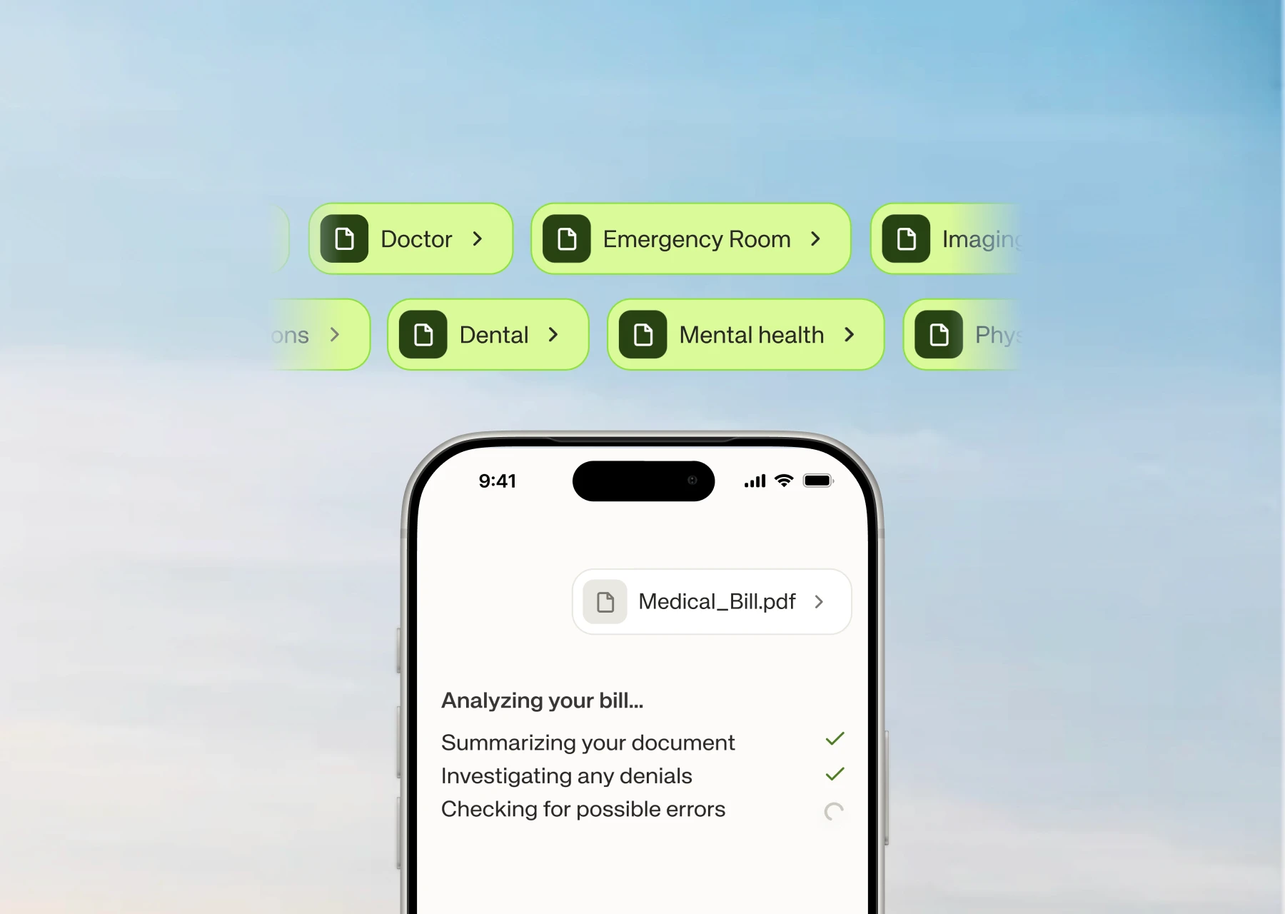 The process of uploading your medical bills in Granted App