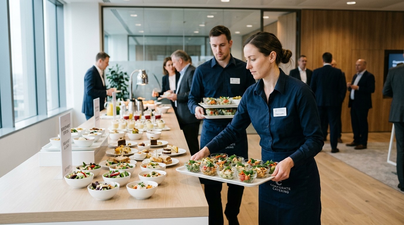 Reposição planejada de catering corporativo em São Paulo para evitar desperdício de comida