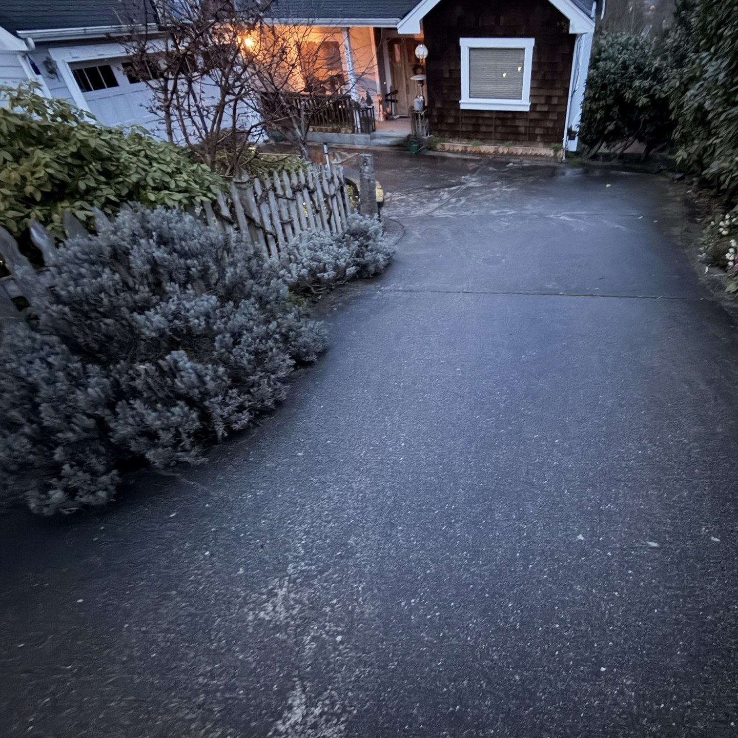 Before: asphalt driveway pressure washing in Lake Stevens, WA