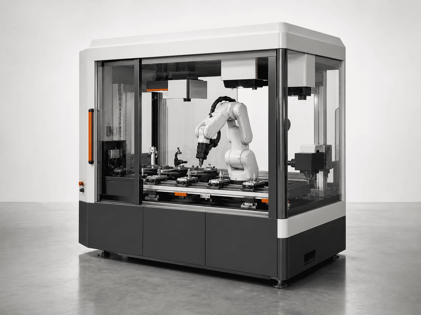 Automated vision-inspection cell for production-quality demonstrations.