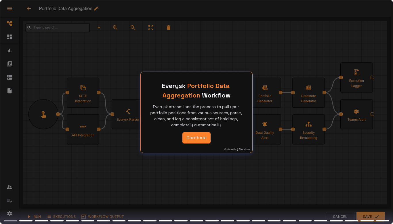 portfolio data aggregation workflow