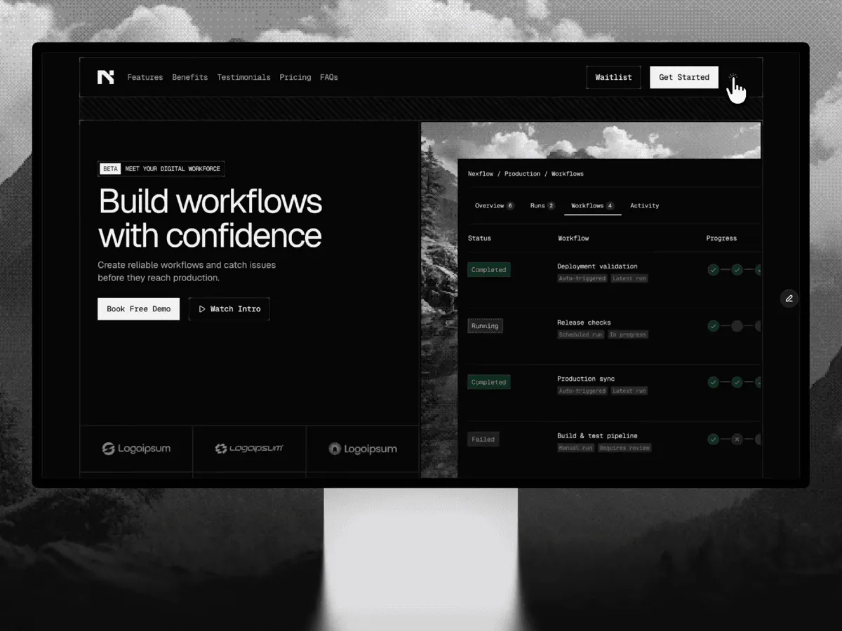 gallery image 1 of the nexflow framer website template