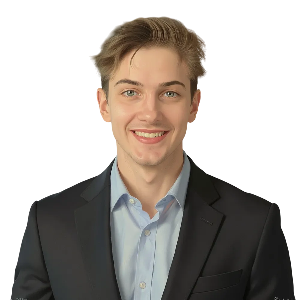 Un retrato ilustrado y profesional de Sam