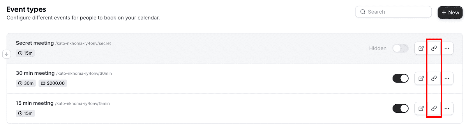 Sharing your booking link