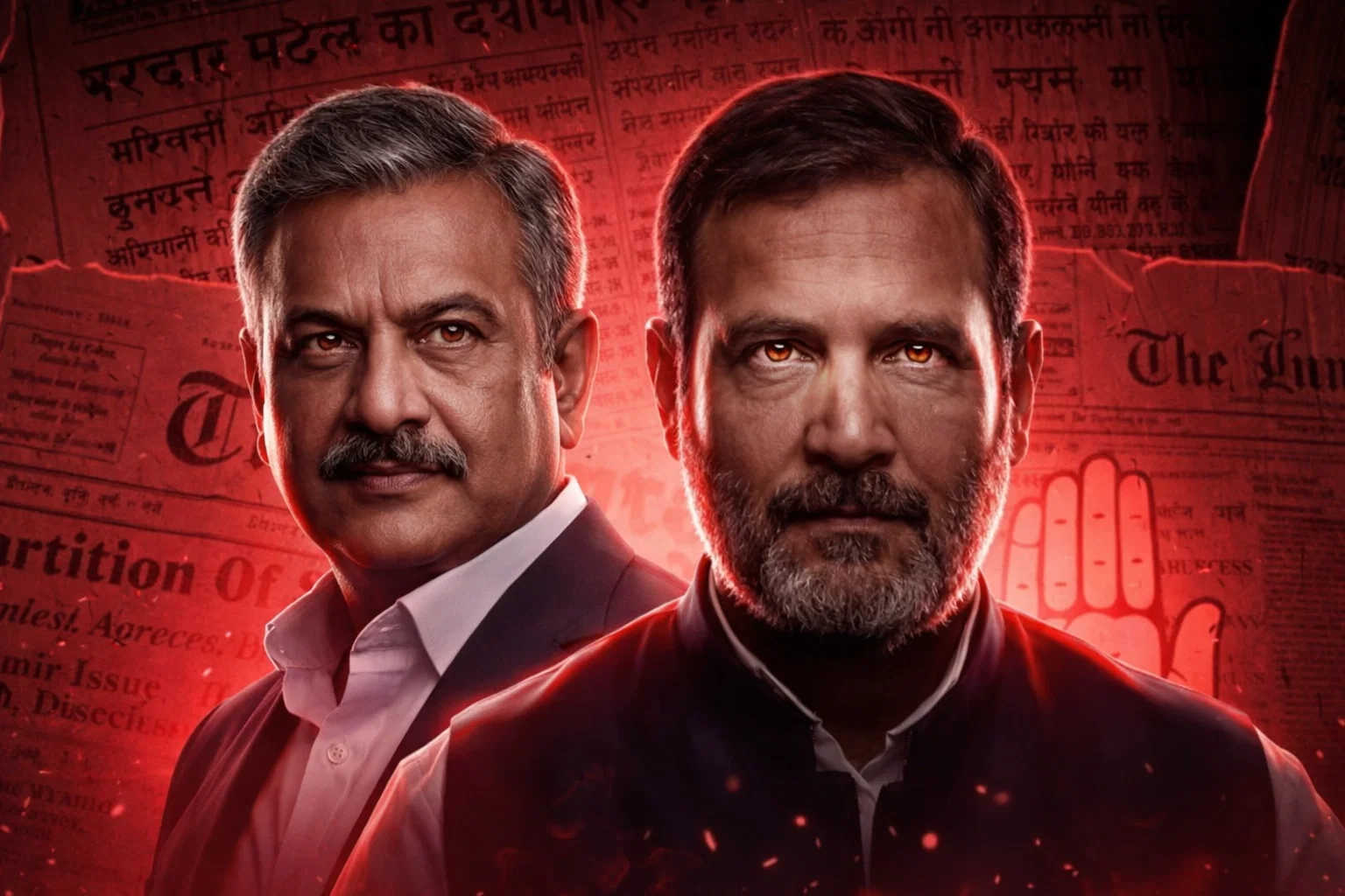 Terrified woman swimming in blue water as a crocodile lunges with open jaws.