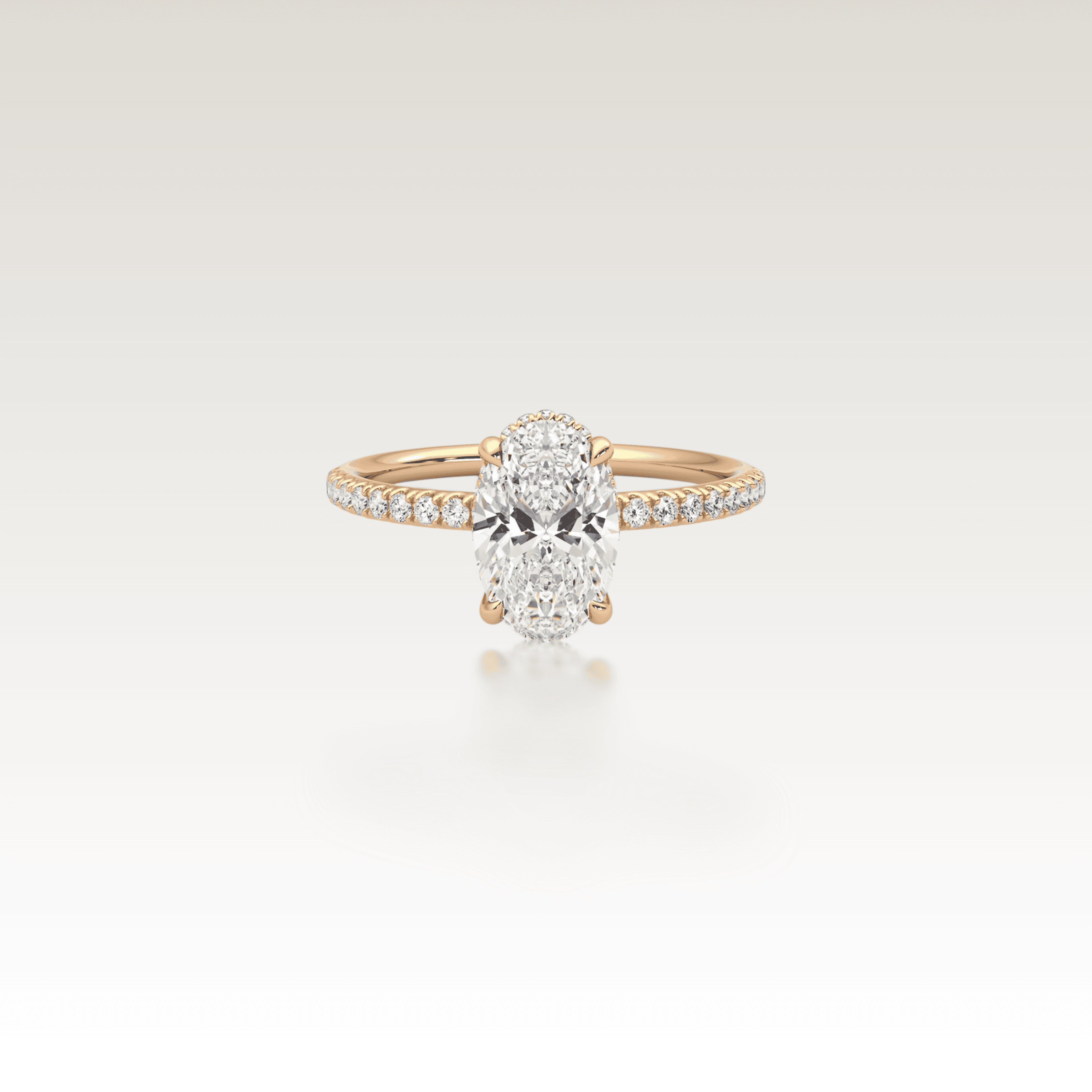 Pavé Oval Love Knot Diamond Ring image 0