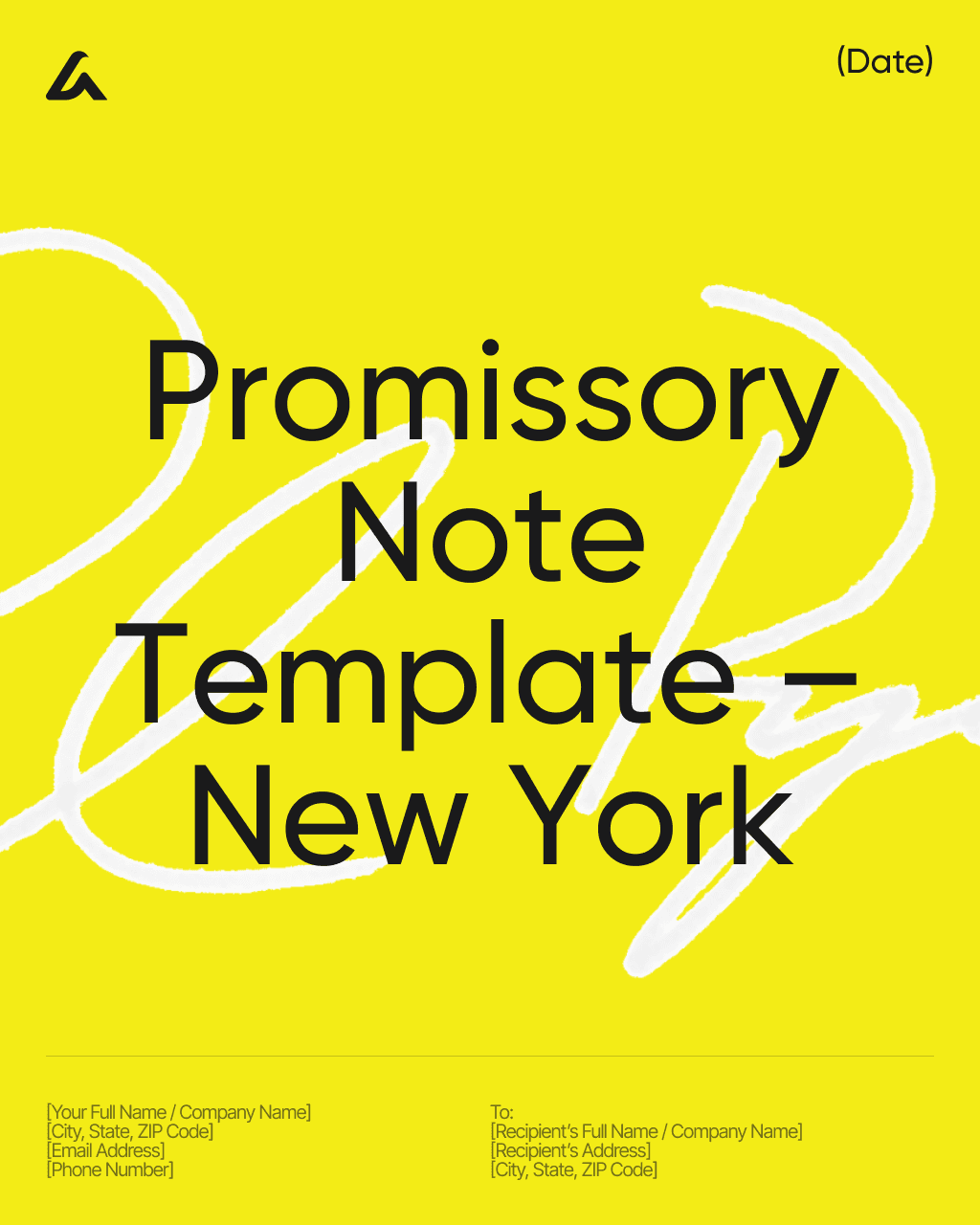 Promissory Note Template – New York