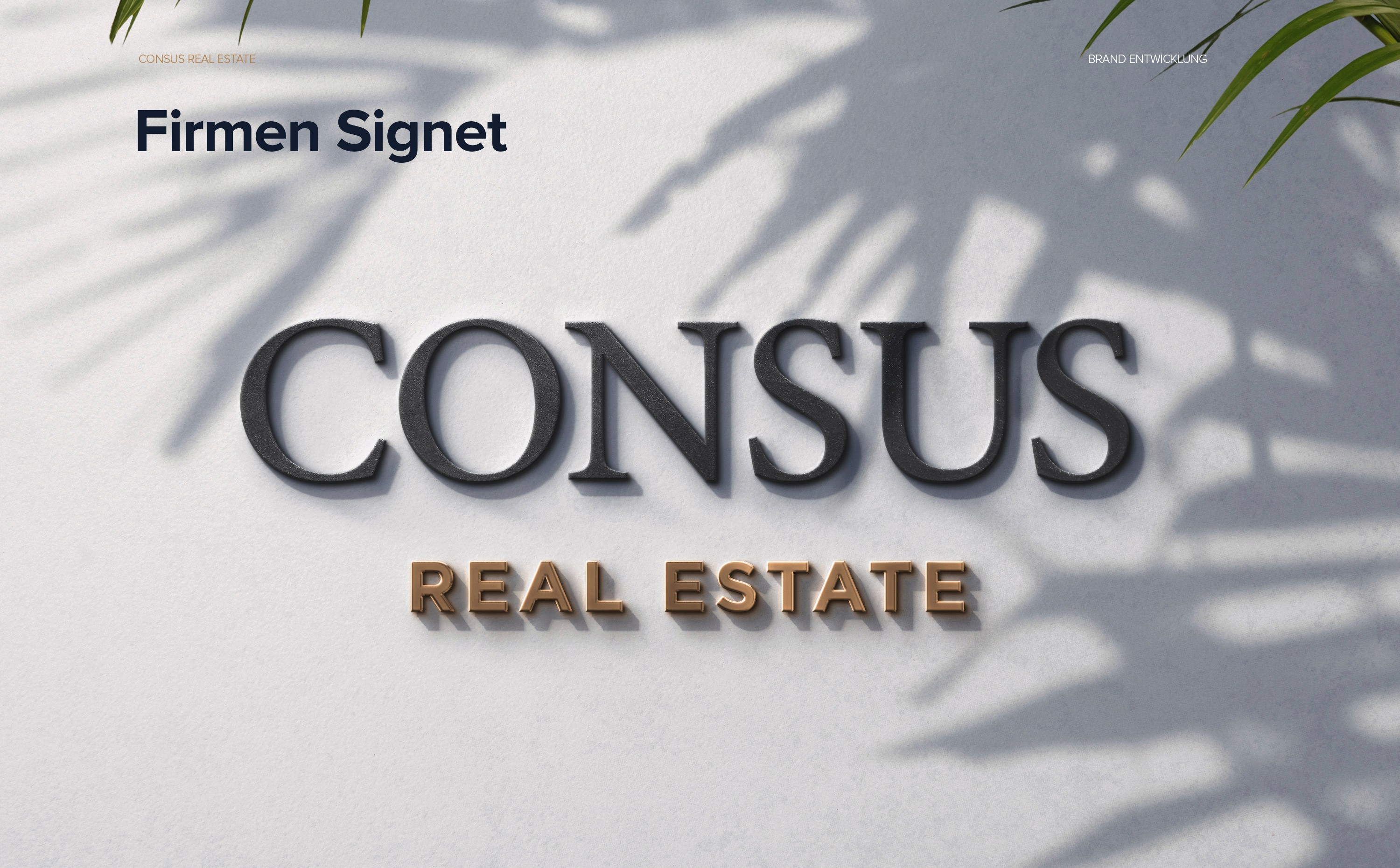 Logo Design für Consus Real Estate – modernes, architekturbezogenes Markenzeichen im neuen Corporate Design.