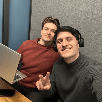 jamie und jonathan selfie während der cold leads session