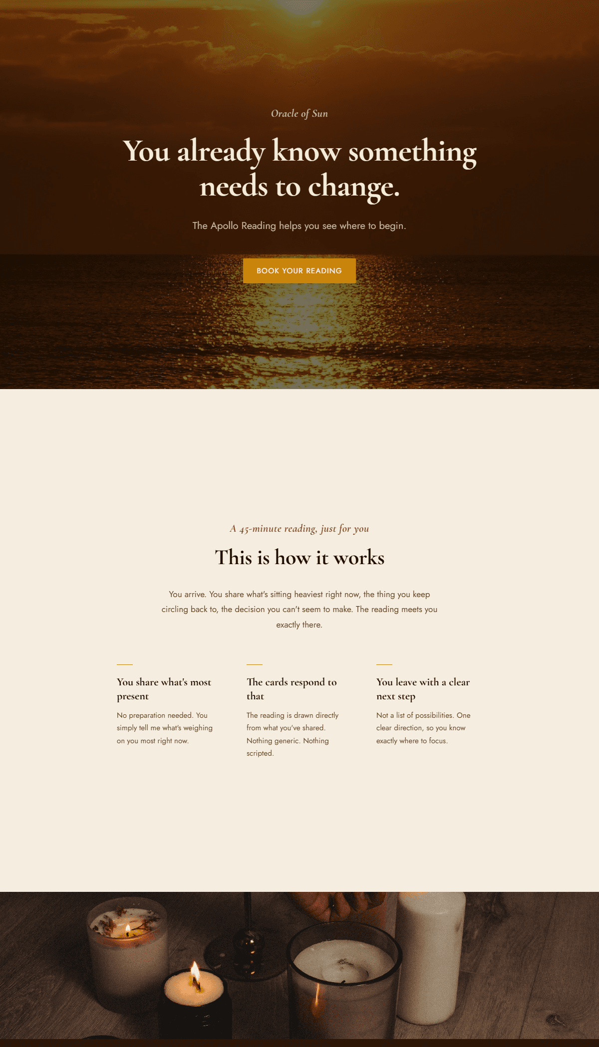 Oracle of Sun website screenshot