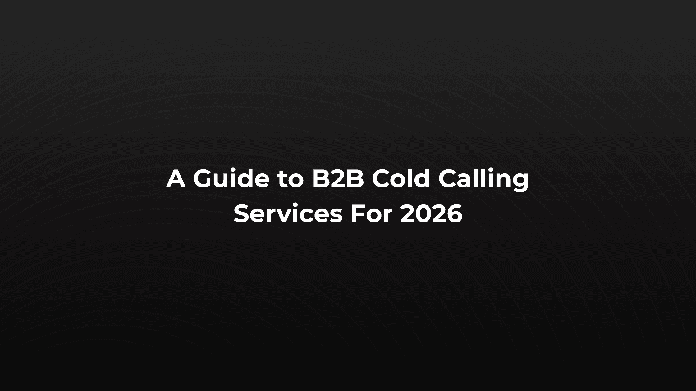 B2B Cold Calling Service
