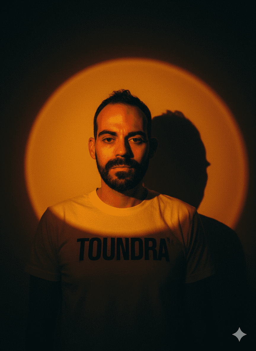 a blurry photo of a person standing in front of a wall