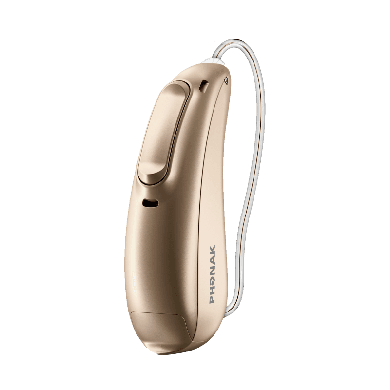Phonak Audeo Marvel M90 : appareil auditif rechargeable avec son clair et naturel, connectivité Bluetooth, AutoSense OS™ et confort optimal. 