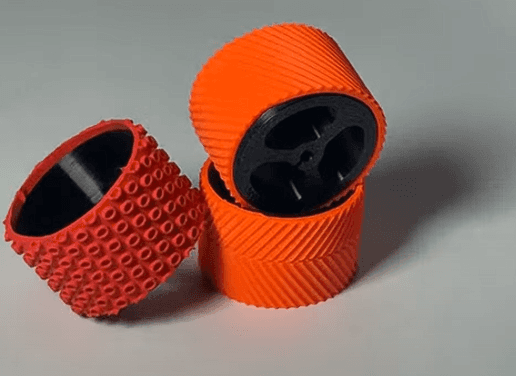 N20 robot wheel top view – 30×20mm rubber grip traction surface TechGeeks India