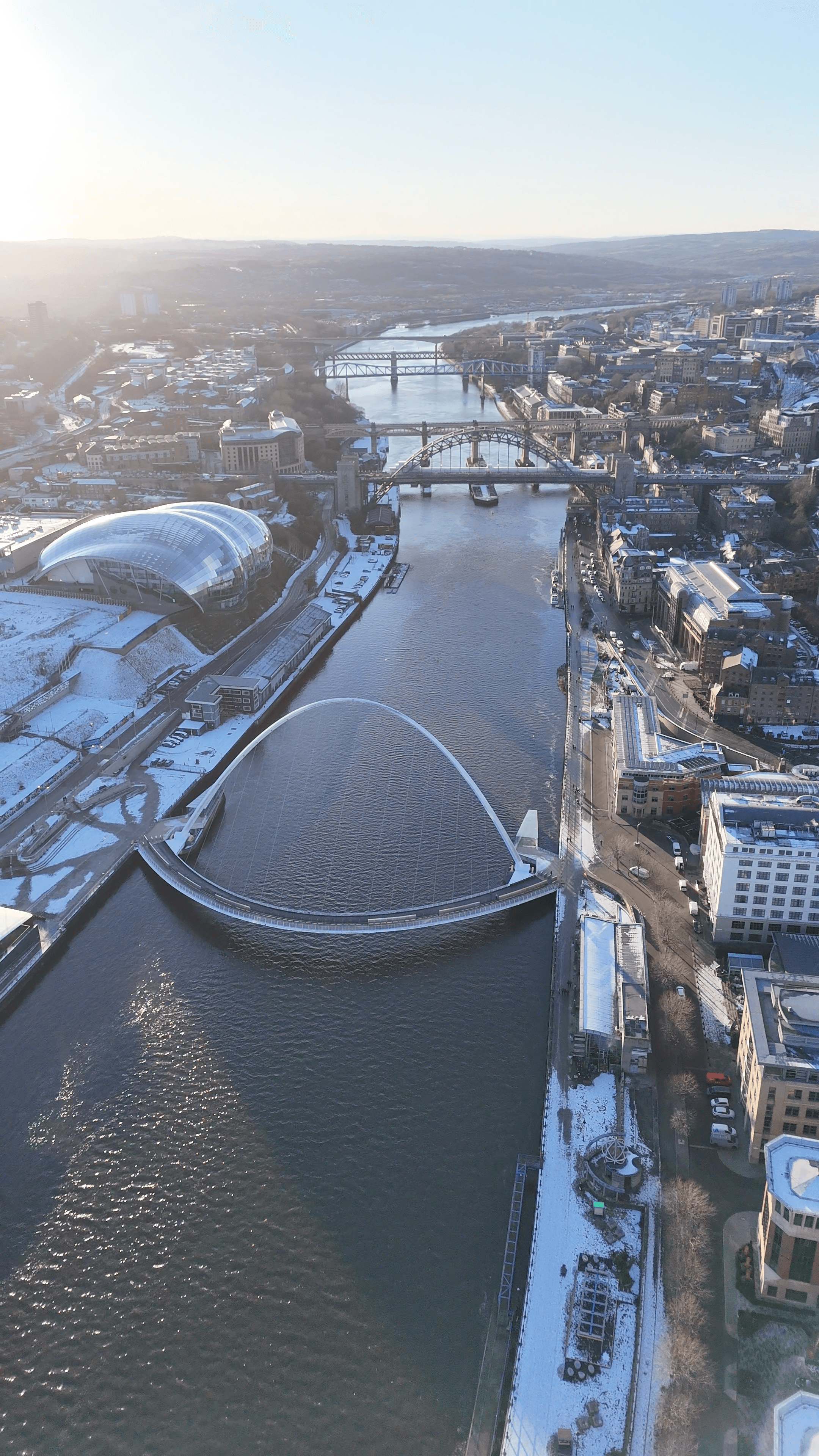 Drone Photo Of the Newcastle and Gateshead
