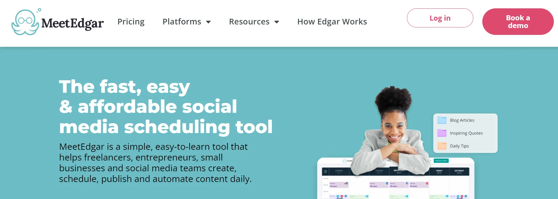 The home page of meetedgar