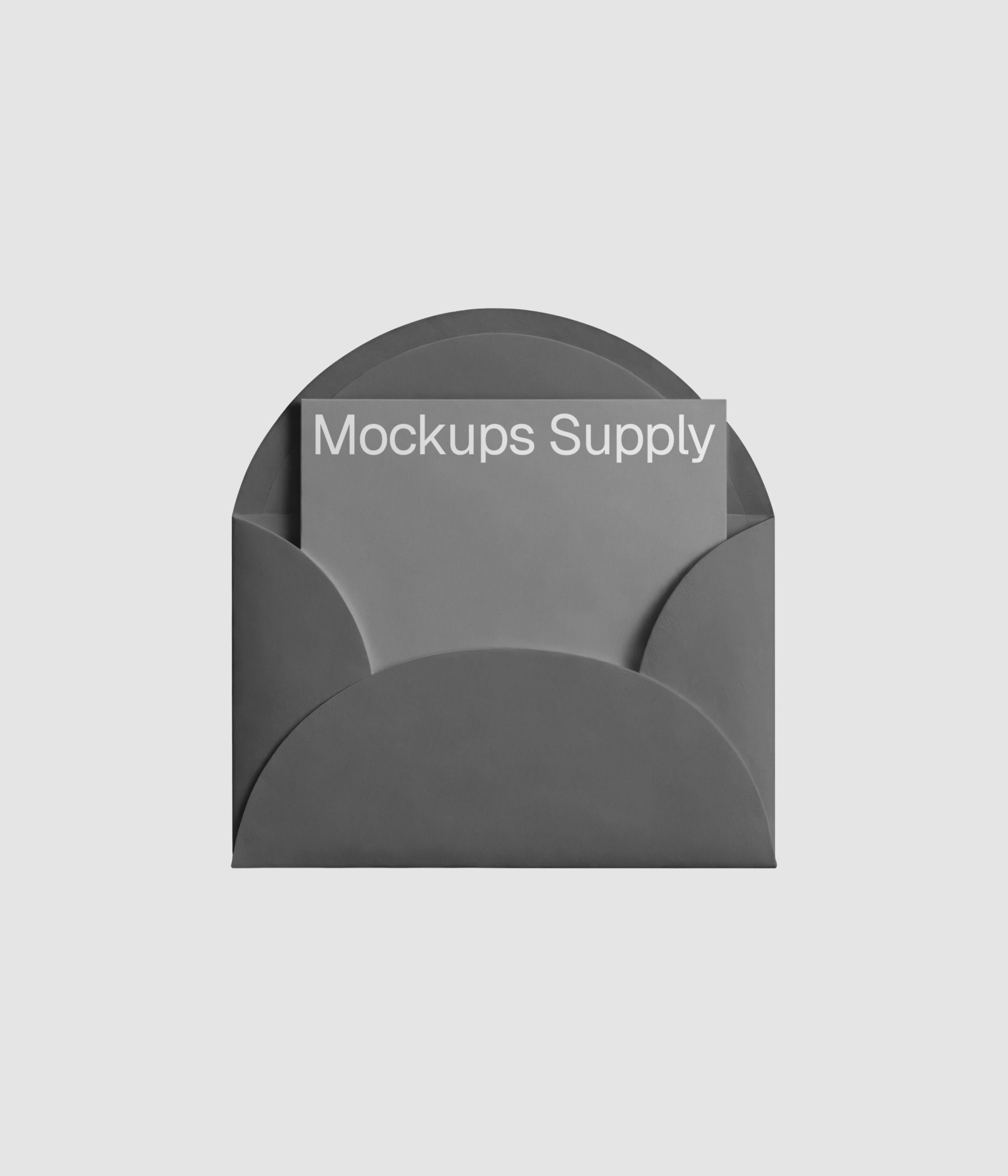 Gray envelope mockup download on Mockups Supply