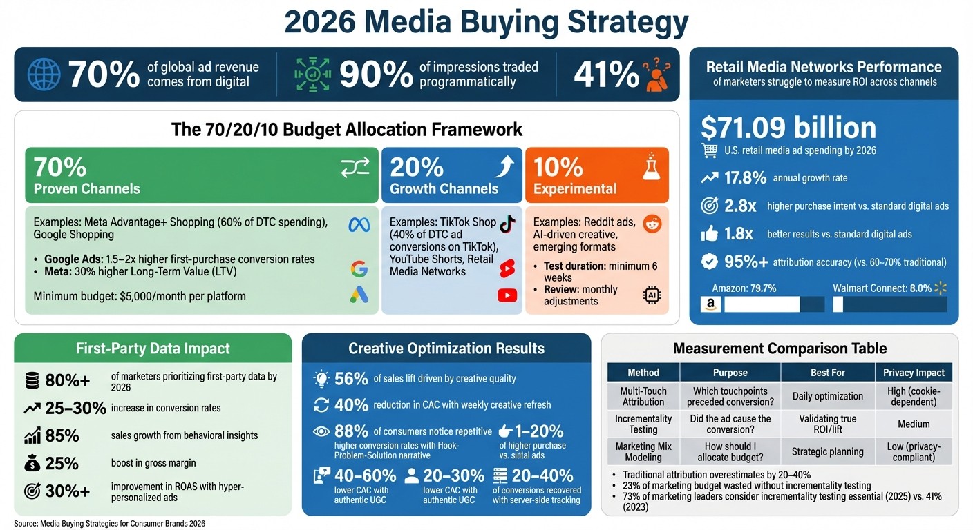 2026 Media Buying Budget Framework and Channel Performance Comparison