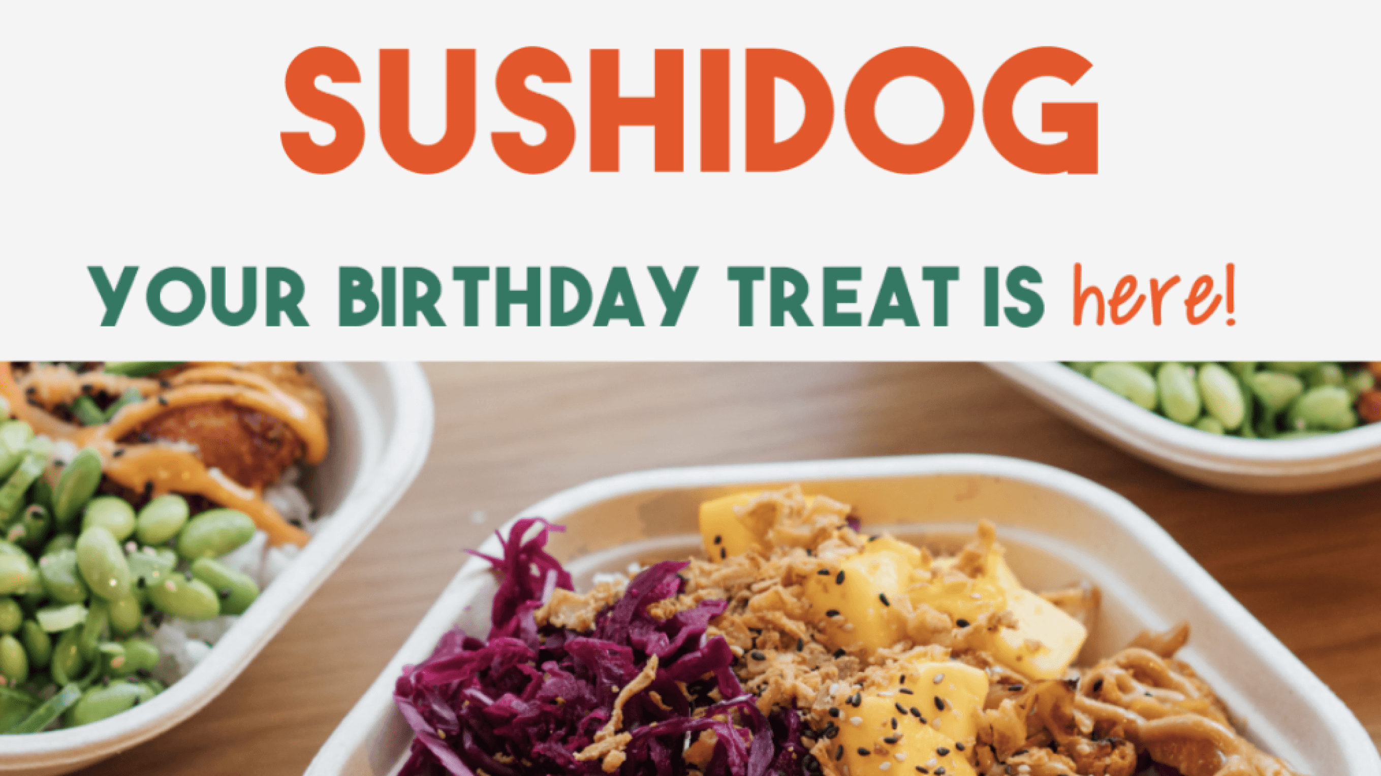 Sushidog birthday email image
