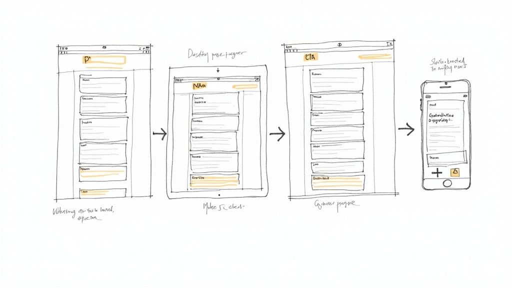 A smartphone and a laptop displaying responsive website designs side by side, emphasizing adaptability.