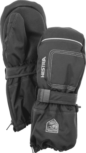 Black, Hestra Gloves Baby Zip Long Mitt